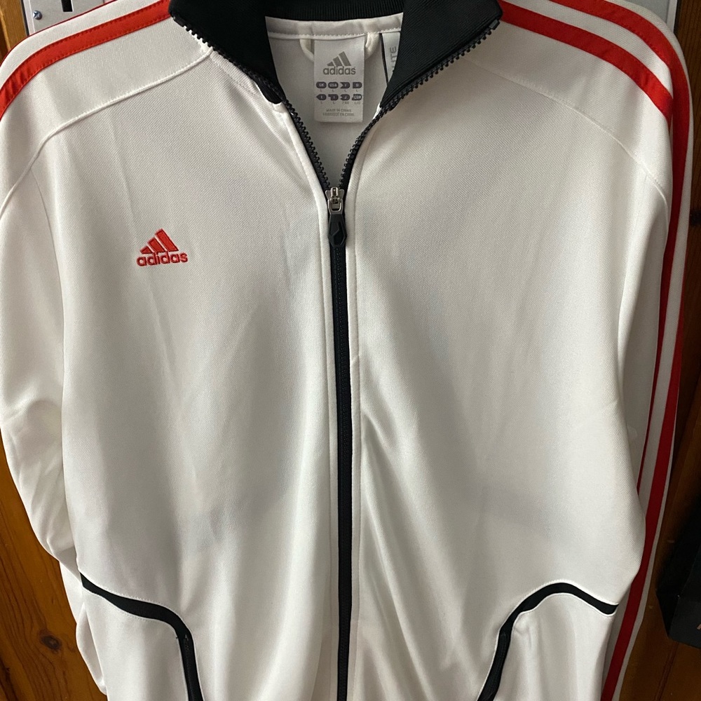 Men’s Adidas White Zip Up